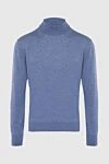 Gran Sasso Men's high-collared woolen jumper blue - High collar stand. 100% wool. Country of manufacture: Italy. Care: specialized cleaning - photo 1