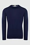 Gran Sasso Blue cashmere jumper for men - 100% cashmere. Country of manufacture: Italy. Care: specialized cleaning - photo 1