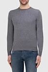 Gran Sasso Cashmere jumper gray for men - 100% cashmere. Country of manufacture: Italy. Care: specialized cleaning - photo 3