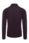 Zilli Long-sleeved polo from silk, cashmere and crocodile leather in burgundy. - Crocodile skin inserts. Long sleeve. 70% cashmere, 30% silk, crocodile skin. Closure: Zipper. Country of manufacture: Italy. Care: specialized cleaning - photo 5