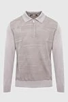 Zilli Long Sleeve Polo in Silk and Cashmere Beige for men - Long sleeve. 60% cashmere, 40% silk. Closure: Zipper. Country of manufacture: Italy. Care: specialized cleaning - photo 1