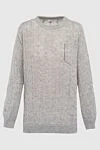 Brunello Cucinelli Gray jumper for women - Pocket: patch chest pocket. textured knitwear. 42% mohair, 38% polyamide, 20% wool. Country of manufacture: Italy. Care: specialized cleaning - photo 1