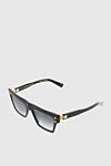 Balmain Black rectangular sunglasses for sun protection for women - acetate. Dark. Country of manufacture: Italy. Care: specialized cleaning - photo 3