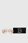 Balmain Beige men's metal and plastic sunglasses for sun protection - UV protection. plastic, metal. Country of manufacture: Italy. Care: specialized cleaning - photo 5