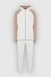 Brunello Cucinelli Костюм спортивный мужской из хлопка и полиамида белый - Контрастные рукава и молния. Капюшон. 95% хлопок, 5% полиамид. Кулиска, молния. Четыре боковых кармана. Страна производитель: Италия. Уход: специализированная чистка - фото 1