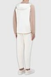 Brunello Cucinelli Костюм спортивный мужской из хлопка и полиамида белый - Контрастные рукава и молния. Капюшон. 95% хлопок, 5% полиамид. Кулиска, молния. Четыре боковых кармана. Страна производитель: Италия. Уход: специализированная чистка - фото 3
