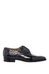 Cesare di Napoli Black alligator leather men's shoes - Textured leather. 100% alligator skin. Lace-up. Interior: Alligator. Insole: Leather. Heel height: 2cm. Outsole: Other materials. Country of manufacture: Italy. Care: specialized cleaning - photo 1