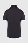 Поло из хлопка и модала черное мужское Stefano Ricci - 50% хлопок, 50% модал. Пуговицы. Страна производитель: Италия. Уход: специализированная чистка - фото 6