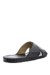 Black alligator slippers for men Tardini - Decor: textured leather. Additionally: leather interior, sole height 2 cm. Composition: alligator skin. Sole: polyurethane. Country of manufacture: Italy. Care: specialized cleaning - photo 4