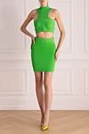 Green suit with skirt Herve Leger - 77% rayon, 22% nylon, 1% spandex. Closure: zipper. Country of manufacture: Italy. Care: specialized cleaning - photo 2