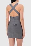 Сукня сіра жіноча Herve Leger - блискавка. без рукавів, смугаста фактура. 90% віскоза, 9% нейлон, 1% спандекс. Країна виробник: Італія. Догляд: спеціалізоване чищення - фото 4