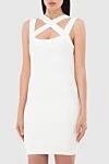 Herve Leger White dress for women - zipper. sleeveless, striped texture. 90% viscose, 9% nylon, 1% spandex. Country of manufacture: Italy. Care: specialized cleaning - photo 3