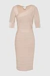 Herve Leger Beige dress for women - medium sleeve. 90% viscose, 9% nylon, 1% spandex. Country of manufacture: Italy. Care: specialized cleaning - photo 1