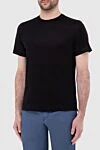 Black cotton T-shirt for men Tombolini - 100% cotton. Country of manufacture: Italy. Care: specialized cleaning - photo 2