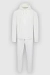 Tombolini Men's sports suit made of polyamide and elastane, white - Additionally: Hood. Composition: 85% polyamide, 15% elastane. Closure: Drawstring, zipper. Pockets: Four side pockets. Country of manufacture: Italy. Care: specialized cleaning - photo 1