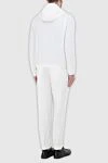 Men's sports suit made of polyamide and elastane, white Tombolini - Additionally: Hood. Composition: 85% polyamide, 15% elastane. Closure: Drawstring, zipper. Pockets: Four side pockets. Country of manufacture: Italy. Care: specialized cleaning - photo 4