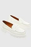 P.A.R.O.S.H. Loafers women's leather with chunky sole white - massive sole. leather. Sole height: 2 cm. Country of manufacture: Italy. Care: specialized cleaning - photo 3