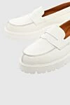 P.A.R.O.S.H. Loafers women's leather with chunky sole white - massive sole. leather. Sole height: 2 cm. Country of manufacture: Italy. Care: specialized cleaning - photo 5