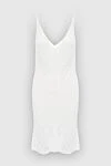 Moeva White viscose dress for women - thin straps, sleeveless, openwork inserts. 100% viscose. Country of manufacture: Italy. Care: specialized cleaning - photo 1