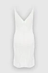 White viscose dress for women Moeva - thin straps, sleeveless, openwork inserts. 100% viscose. Country of manufacture: Italy. Care: specialized cleaning - photo 6