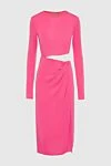 The Andamane Pink polyester dress for women - cut at the waist, fabric assembly. 94% polyester, 6% elastane. Country of manufacture: Italy. Care: specialized cleaning - photo 1