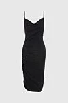 The Andamane Black viscose dress for women - assembly of fabric. 93% viscose, 7% elastane. Country of manufacture: Italy. Care: specialized cleaning - photo 1