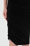 The Andamane Black viscose dress for women - assembly of fabric. 93% viscose, 7% elastane. Country of manufacture: Italy. Care: specialized cleaning - photo 7