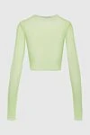 Green acrylic and elastane top for women The Andamane - 96% acrylic, 4% elastane. Closure: zipper. Country of manufacture: Italy. Care: specialized cleaning - photo 6