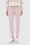 Brunello Cucinelli Cashmere pants pink for women - two pockets. 100% cashmere. elastic belt with lacing. Country of manufacture: Italy. Care: specialized cleaning - photo 3