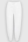 Philosophy di Lorenzo Serafini White cotton pants for women - 100% cotton. Closure: drawstring. Country of manufacture: Italy. Care: specialized cleaning - photo 1