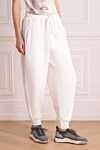 Philosophy di Lorenzo Serafini White cotton pants for women - 100% cotton. Closure: drawstring. Country of manufacture: Italy. Care: specialized cleaning - photo 3