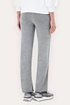 Women's gray loose-fit pants Peserico - 70% wool, 20% silk, 10% cashmere. elastic belt with lacing. Country of manufacture: Italy. Care: specialized cleaning - photo 4