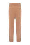 Max&Moi Brown cashmere pants for women - Decoration: rhinestones on the side. four pockets. 100% cashmere. elastic belt with lacing. Country of manufacture: Italy. Care: specialized cleaning - photo 7