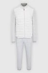 Kiton Sports suit for men made of cotton and polyester white - Contrast quilted front. 70% cotton, 30% polyester. Closure: Elastic waistband with drawstring, zipper. Four side pockets. Country of manufacture: Italy. Care: specialized cleaning - photo 1