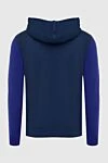 Blue cotton sweatshirt for men Kiton - contrasting sleeves. hood. 100% cotton. zipper, drawstring. two side pockets. Country of manufacture: Italy. Care: specialized cleaning - photo 6