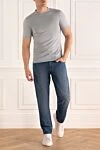 Gray cotton T-shirt for men Brunello Cucinelli - 100% cotton. Country of manufacture: Italy. Care: specialized cleaning - photo 2