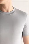 Brunello Cucinelli Gray cotton T-shirt for men - 100% cotton. Country of manufacture: Italy. Care: specialized cleaning - photo 5