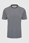 Brunello Cucinelli Gray cotton T-shirt for men - 100% cotton. Country of manufacture: Italy. Care: specialized cleaning - photo 1