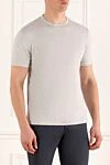 Brunello Cucinelli Футболка из хлопка серая мужская - 100% хлопок. Страна производитель: Италия. Уход: специализированная чистка - фото 3