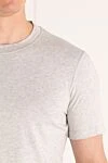 Brunello Cucinelli Футболка из хлопка серая мужская - 100% хлопок. Страна производитель: Италия. Уход: специализированная чистка - фото 5