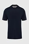 Brunello Cucinelli Футболка из хлопка синяя мужская - 100% хлопок. Страна производитель: Италия. Уход: специализированная чистка - фото 1