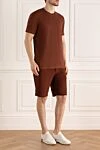 Brunello Cucinelli Костюм спортивный мужской из хлопка бежевый спортивный - 100% хлопок. Кулиска, молния. Четыре боковых кармана. Страна производитель: Италия. Уход: специализированная чистка - фото 3