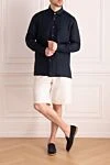 Шорты из хлопка белые мужские Brunello Cucinelli - 100% хлопок. молнии на карманах, кулиска. два боковых кармана, два кармана сзади. Страна производитель: Италия. Уход: специализированная чистка - фото 2