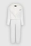 Fabiana Filippi White linen pantsuit for women - hood. 100% linen. buttons, belt. two side pockets, two trouser pockets. Country of manufacture: Italy. Care: specialized cleaning - photo 1