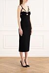 Khaite Frida matte jersey dress black - 83% viscose, 17% polyester. Closure: hooks. Country of manufacture: Italy. Care: specialized cleaning - photo 3