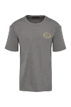 Billionaire Gray cotton T-shirt for men - emblem. 100% cotton. Country of manufacture: Italy. Care: specialized cleaning - photo 1