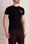 Billionaire Black cotton T-shirt for men - logo embroidery. 100% cotton. Country of manufacture: Italy. Care: specialized cleaning - photo 3