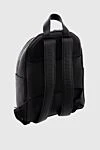 Billionaire Black leather backpack for men - logo. 100% genuine leather. front pocket. Closure: Zipper. Country of manufacture: Italy. Care: specialized cleaning - photo 3