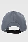 Cap made of cotton and leather gray for men Billionaire - Logo embroidery. 100% cotton, 10% leather. Country of manufacture: Italy. Care: specialized cleaning - photo 4