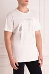 Billionaire White cotton T-shirt for men - Decor: logo print. Composition: 100% cotton. Country of manufacture: Italy. Care: specialized cleaning - photo 3